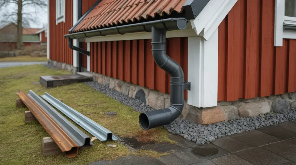 byta stupr r h ngr nnor skydda fasad och grund kostnad material och monteringstips